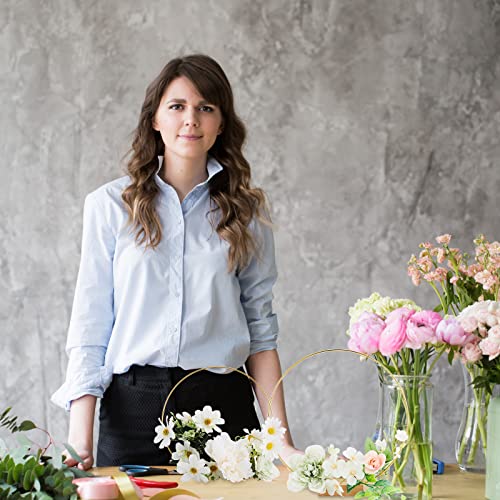 18 Pack Metal Floral Hoop Wreath Circle Centerpiece For Table Diy 8/10/12 Inch Hoop Centerpiece With Stand Wooden Card Holders For Weddings Birthday Party Table Decoration Christmas Crafts (Gold) #TOP5