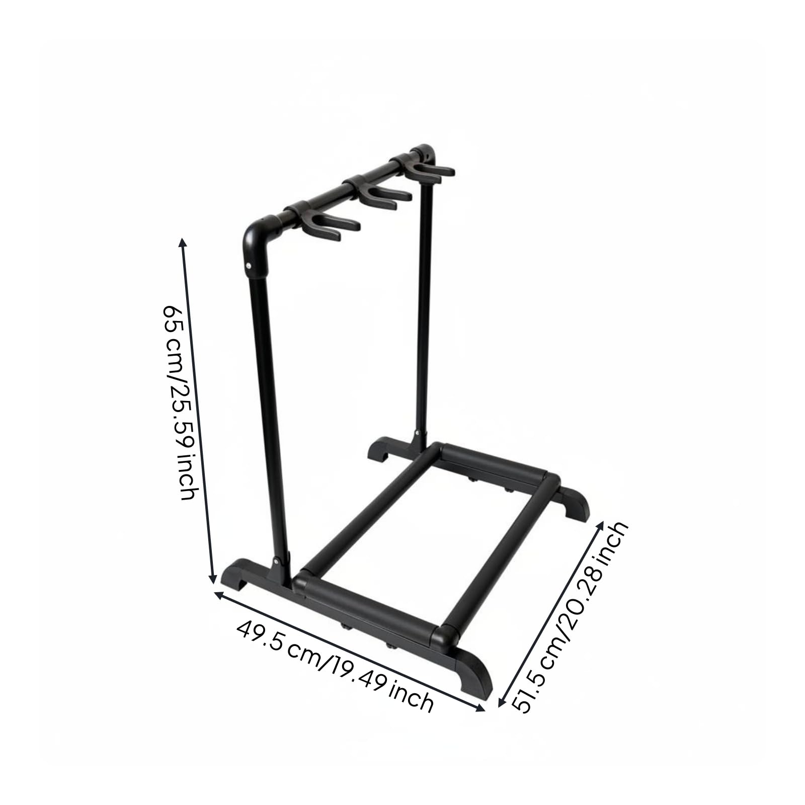 Pieghevole Supporto per Chitarra Basso Porta Chitarre Rastrelliera Strumenti Struttura Stabile Pieghevole Contatti Imbottiti Materiale Metallo