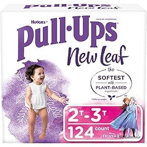 Pull-Ups New Leaf Girls’ Disney Frozen Potty Training Pants Training Underwear, 2T-3T, 124 Ct