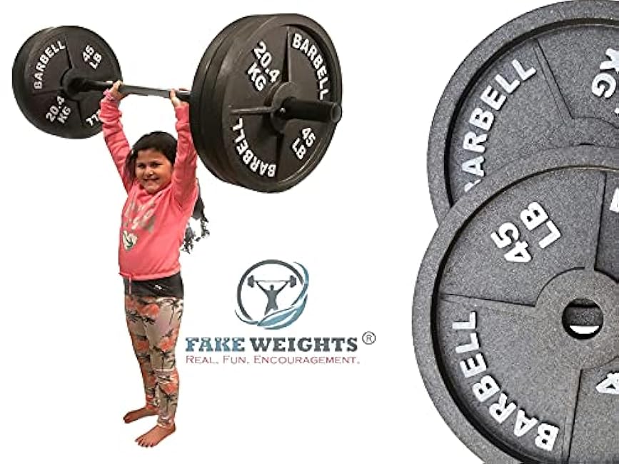 Fake Not 45lb Weight Plates Styrofoam Olympic Style 45 lb Barbell 1 Pair Prop Marketing Barbell Bar Not Included