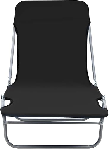 Miniatura 4 de QZZCED Tumbonas plegables de 2 piezas, muebles de salón al aire libre, silla de playa, silla de patio, sillas de bronceado para exteriores, con