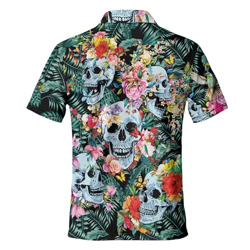 ACEPrints Colorful Hawaiian Polo Shirts for Men Casual Mens Polo Shirts Short Sleeve Golf Shirts for Men3