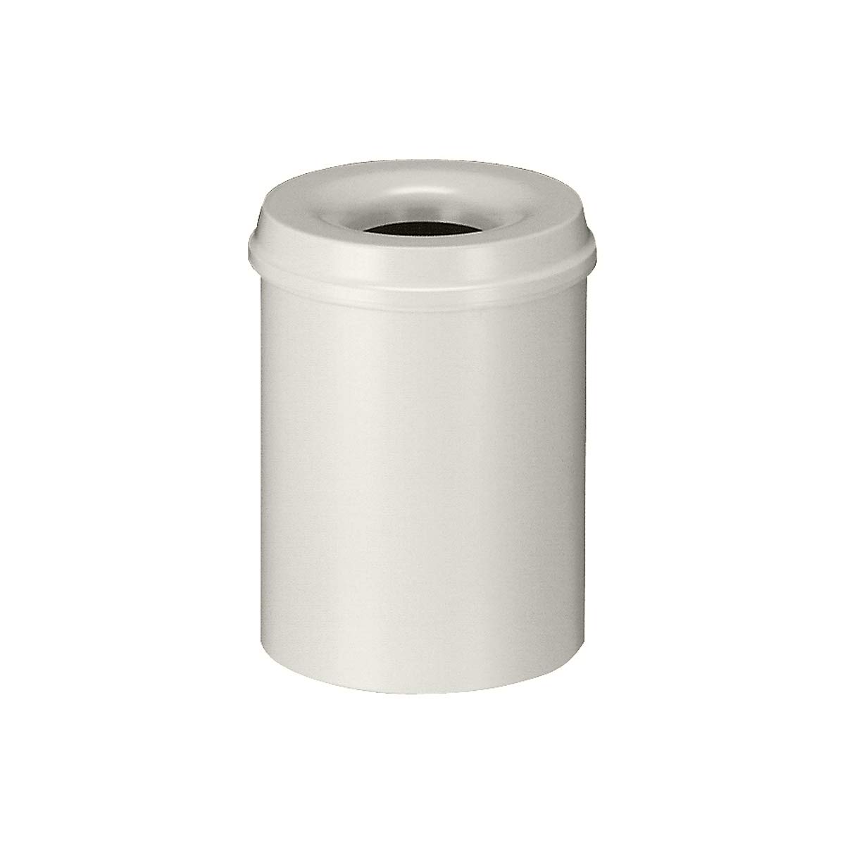 V-Part Selbstlöschender Papierkorb, 15 Liter, blau-schwarz | Stahl, selbstlöschend, Volumen 15 l, HxØ 360 x 255 mm, Korpus blau / Löschkopf schwarz