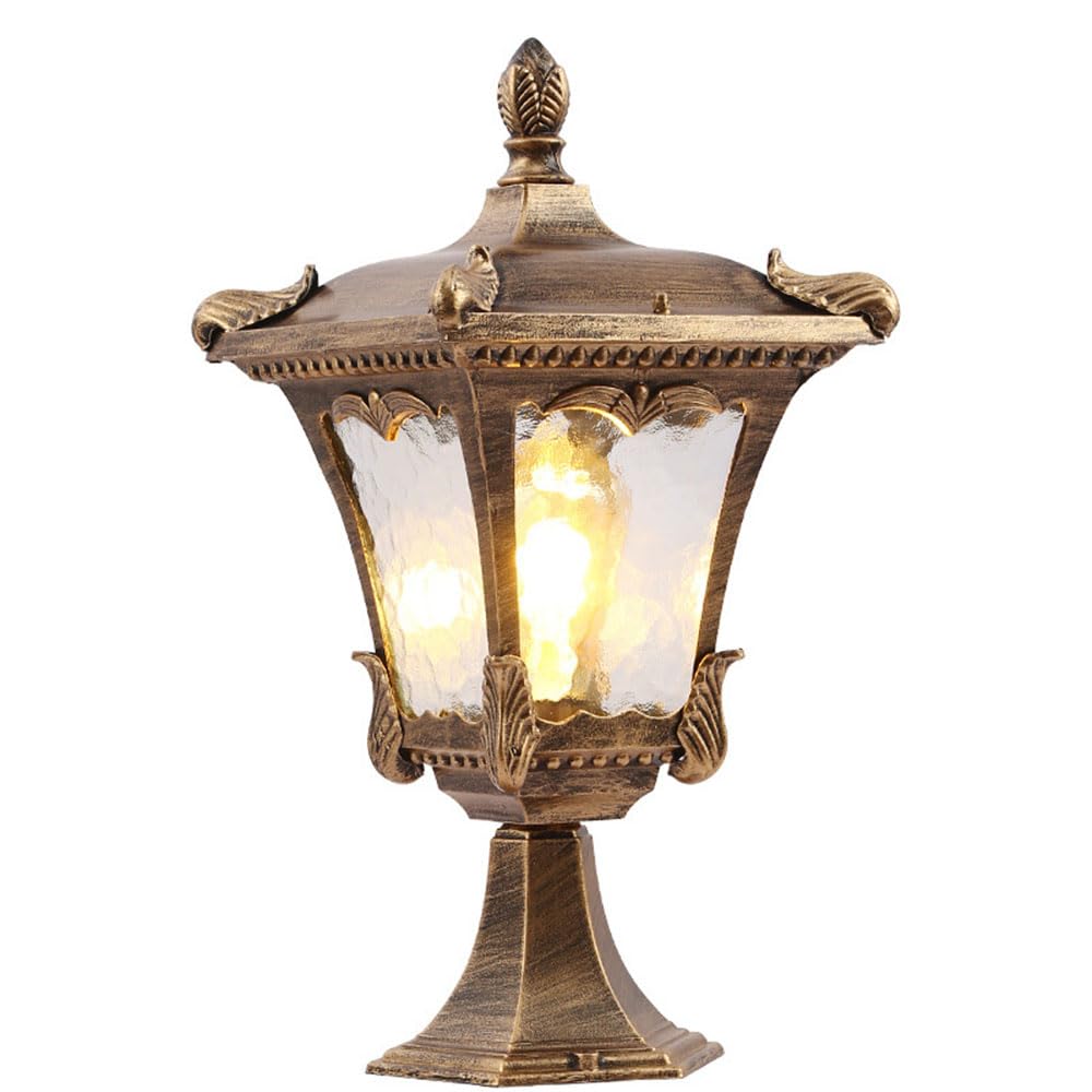 KXEcoLife American Post Light E26 Waterproof Lantern Column Lamp IP54 Classic Garden Decoration Outdoor Cap for Landscape, Driveway, Patio
