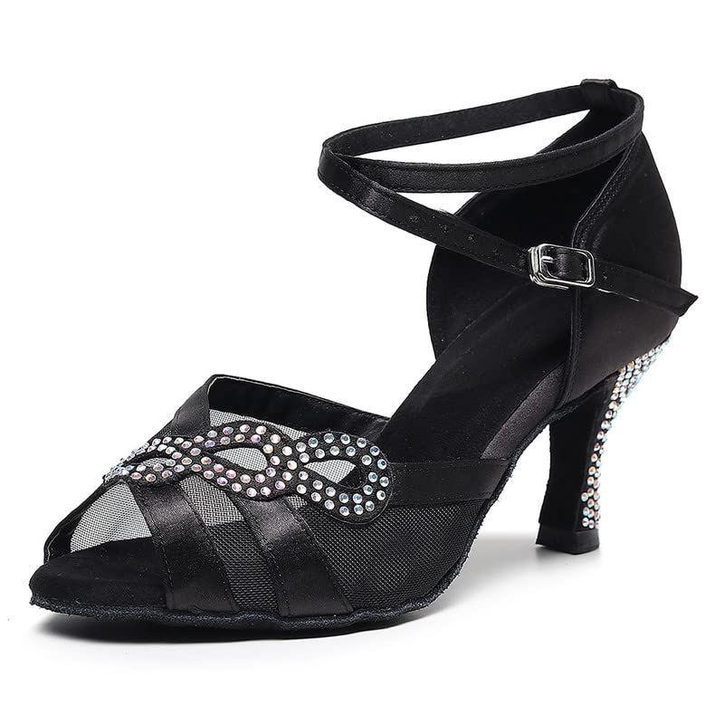 Chaussures de danse latine femmes strass pour danser sans douleur au salon