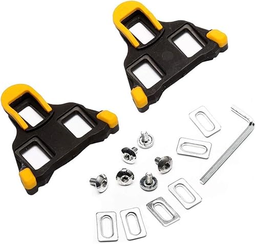 QUQUTWO Ciclismo Cleats SPD-SL Cleat Set Road Bike Pedal Cleats Dura Ace, UltegraSM-SH11 sh-10 sh-12 Amarillo