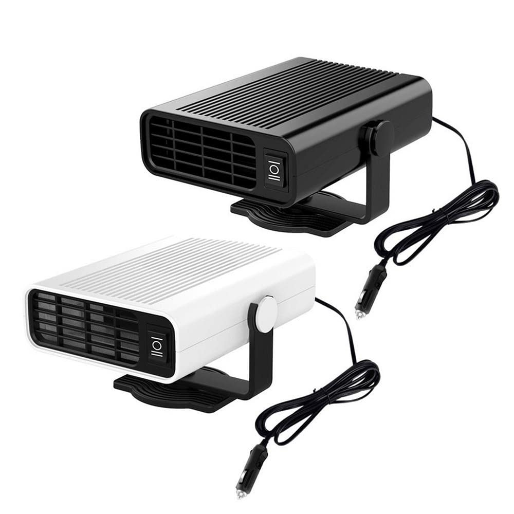 12V 12W 2 en 1 Calentador de automóvil Ventilador de automóvil eléctrico Descongelador de ventana Desempañador de ventana Rotación de 360 ​​​​°