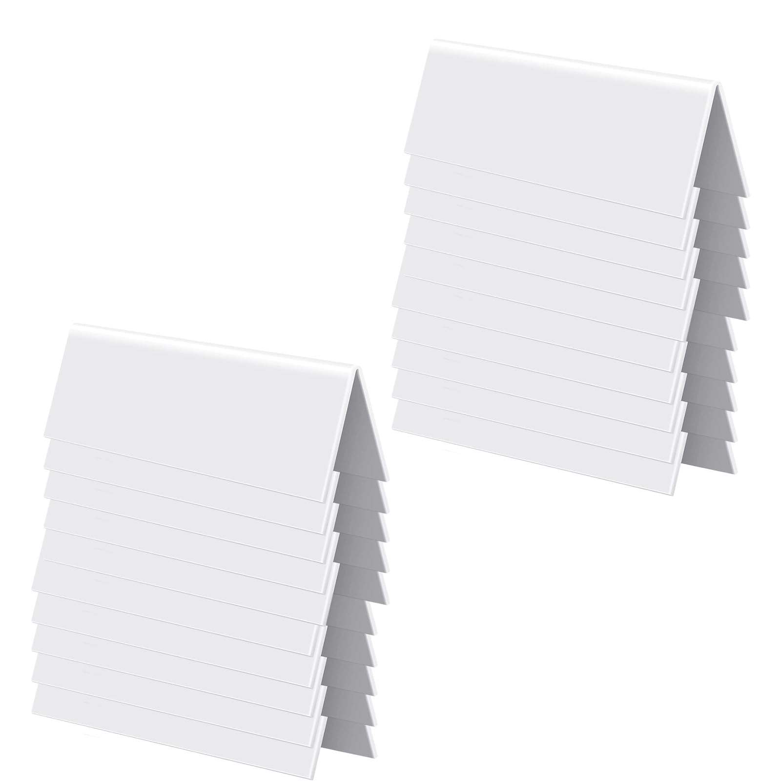 Tsophreniq 10 / 20Pcs V Shape Table Tent Cards Erasable Acrylic Table Name Sign for Conferences Meetings Classrooms and Banquets Whiteboard Tent Sign