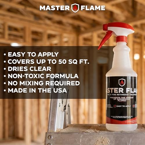 Spray ignífugo Master Flame de grado A envase de 907 ml para tejidos y madera 4