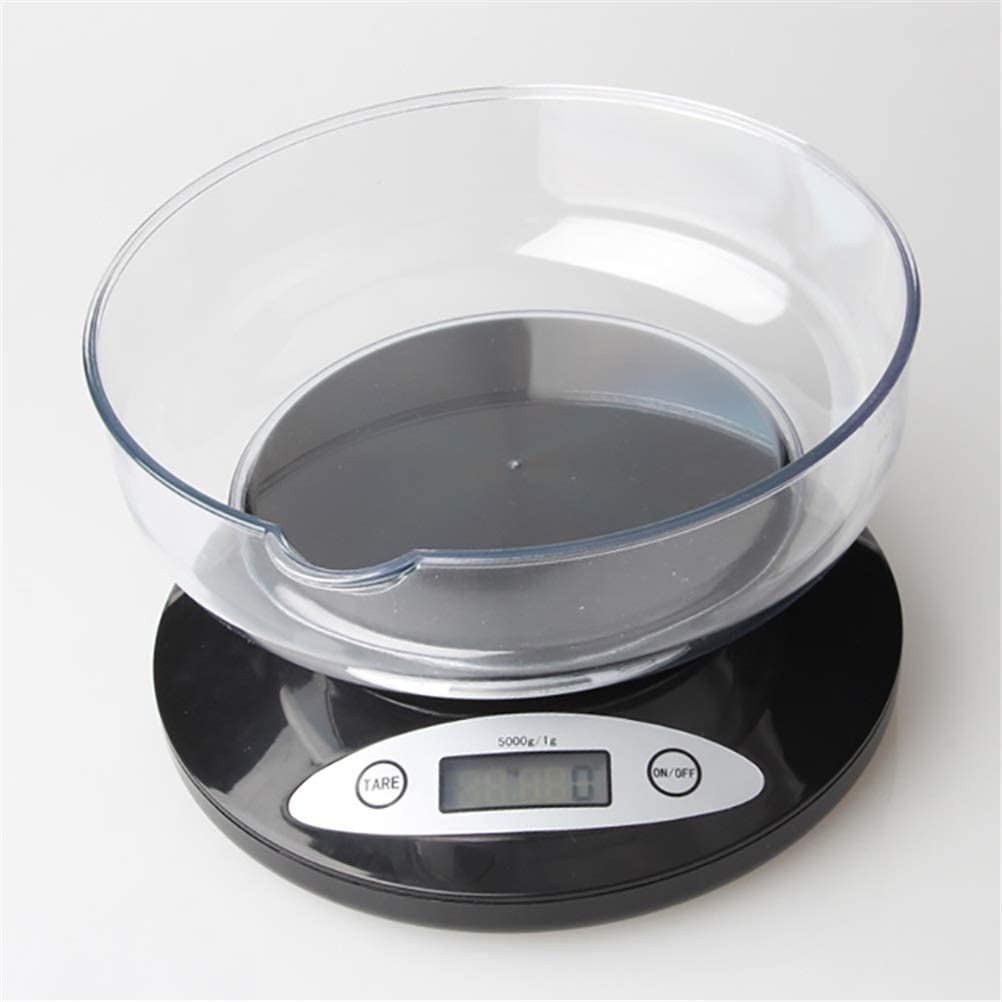 Báscula Digital LCD para Cocina, báscula electrónica para Pesar Alimentos, báscula para Cocina con Recipiente