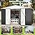 AirWire 12x10 FT Outdoor Storage Shed, Garden Shed with Updated Frame Structure and Lockable Doors, Metal Tool Sheds for Backyard Garden Patio Lawn, White