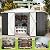 AirWire 12x10 FT Outdoor Storage Shed, Garden Shed with Updated Frame Structure and Lockable Doors, Metal Tool Sheds for Backyard Garden Patio Lawn, White