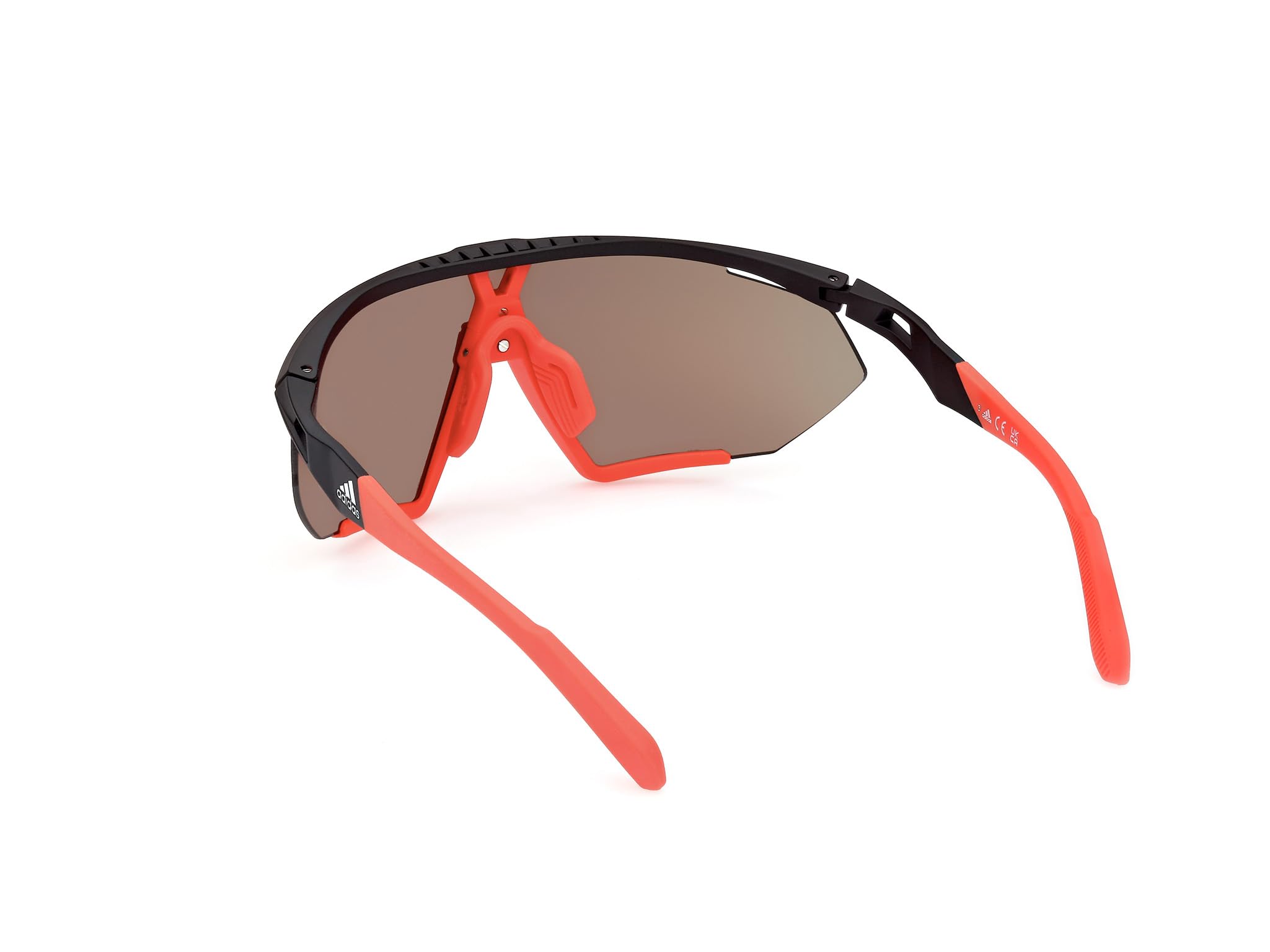 adidas Sport SP0071 Sonnenbrille Herren, Sportliche Dünne Leichte Sonnenbrille, Geometrische Linsenform, Inklusive Etui, Roviex Verspiegelte Gläser, Schwarz