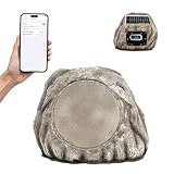Homewell Solar Rock Speakers - Multi-Link up to 9 Units Total - Outdoor Waterproof Bluetooth Wireless Landscape Speakers for Pool, Patio, Deck, Backyard, Garden - (1-Pack)