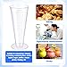 Plastic Graduated Measuring Cup, 100mL Round Base Cone Shape Graduated Beaker Clear Capacity Beaker for Kitchen Lab(2Pack)