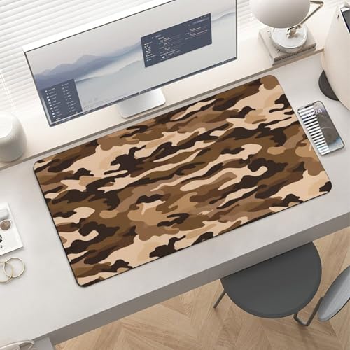 Brown Camouflage Desk Pad impermeable y antideslizante miniatura 6