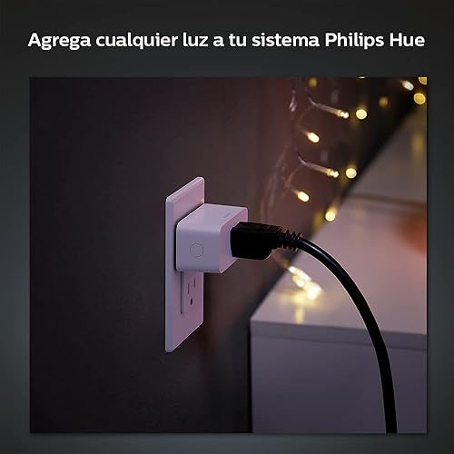 Miniatura 6 de Philips Hue - Kit de iniciación de luz inteligente, incluye (1) puente y (2) bombillas LED A19 de 60 W y enchufe inteligente, color blanco, 1