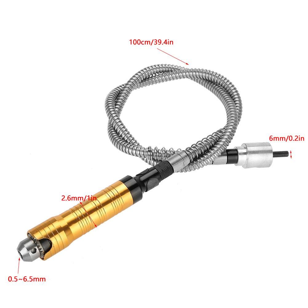 Attrezzo rotativo dell'albero della lega di alluminio del collegamento flessibile dell'albero di 6mm con la maniglia del mandrino di 0.5-6.5mm, misura per lo strumento rotatorio della smerigliatrice