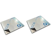 0.125" x 12" x 12" 2 Pack, 5052-H32 Aluminum Sheet, Mill Finish w/PVC