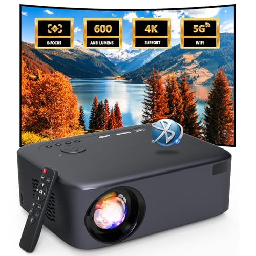 【Focus Électrique/Keystone】 Vidéoprojecteur 4K Supporté, 26000L WiFi Bluetooth avec...