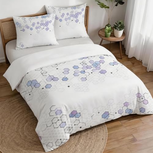Housse de couette 120x150 cm avec taies lit 3 pièces microfibres