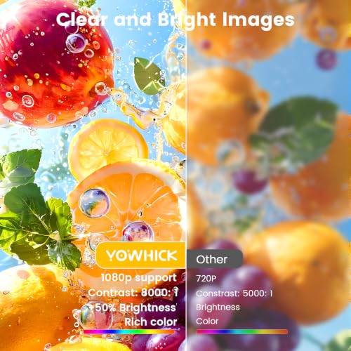 Image of Mini Projector Supports 1080P Portable YOWHICK for iOS, Android