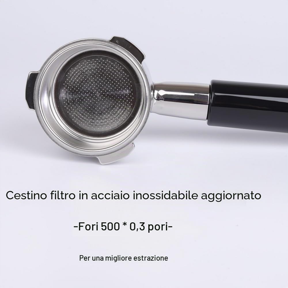 CAPFEI Portafiltro, 51 mm, per Cecotec Power Espresso 20, con 3 orecchie, spessore 4 mm