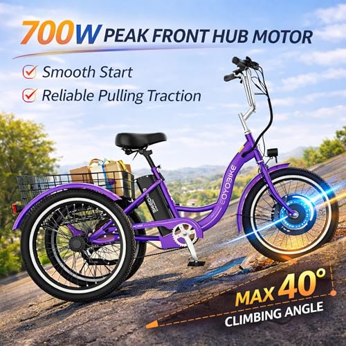 MOONCOOL MONCOOL Adult Electric Tricycle, 350W Front Drive