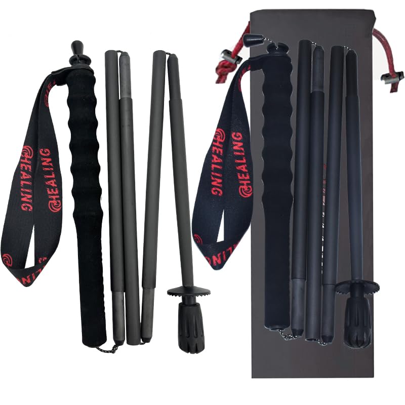 Bâtons de randonnée pliables légers carbone 110cm marche camping