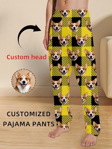 Personalized Photo Lounge Pants for Men & Women, Custom Face Pajama Pants –Funny Summer Sleepwear with Your Face, Lightweight Polyester3