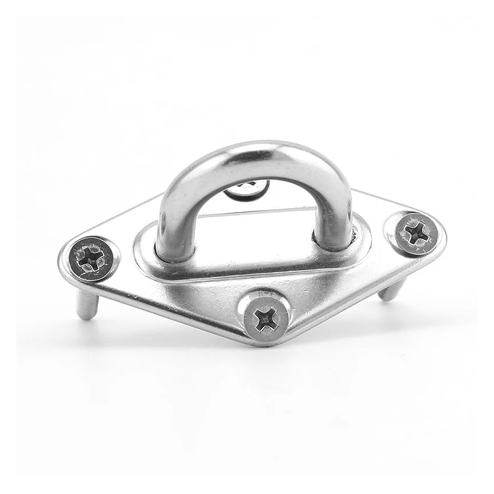 Eye Pate 16 Stück diamantförmige 304 Edelstahl M8 Haken U-förmiger Haken Basis Deckenventilatoren/Sandsäcke/Hängematten/Freizeitsofa/Festhaken 80 mm (M8)