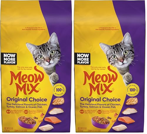 Meow Mix Original Choice Dry Cat Food, 6.3 Pound Bag (Pack of 2)