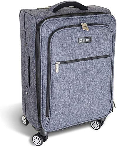 Mavii Costume Rack Carry-On Luggage with Spinner Wheels, Gray
