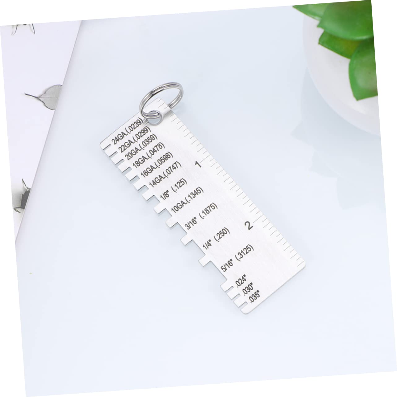 CHILDWEET 3pcs Metal Gauge Thickness Tool Welding Tools Wire Gauge Welding Accessories and Tools Belt Tension Gauge Stainless Standard Gauge Welding Thickness Gauge Stainless Steel Silver