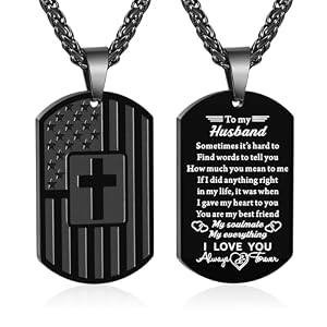 Zocomi To My Son Dad Brother Grandson Husband Man Dog Tag Cross Necklace