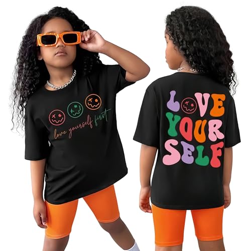 Image of KYDA KIDS 100% Pure Cotton Girls Printed T-Shirt & Shorts Co-ords Set | Soft Breathable Summer Wear for Girls | Casual Trendy Matching Top & Bottom for Kids