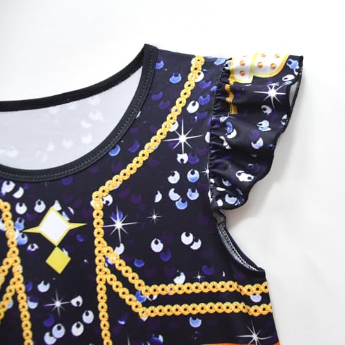 Girls Singer Dress Kids Halloween Dresses Party 5-12 Years Gold3