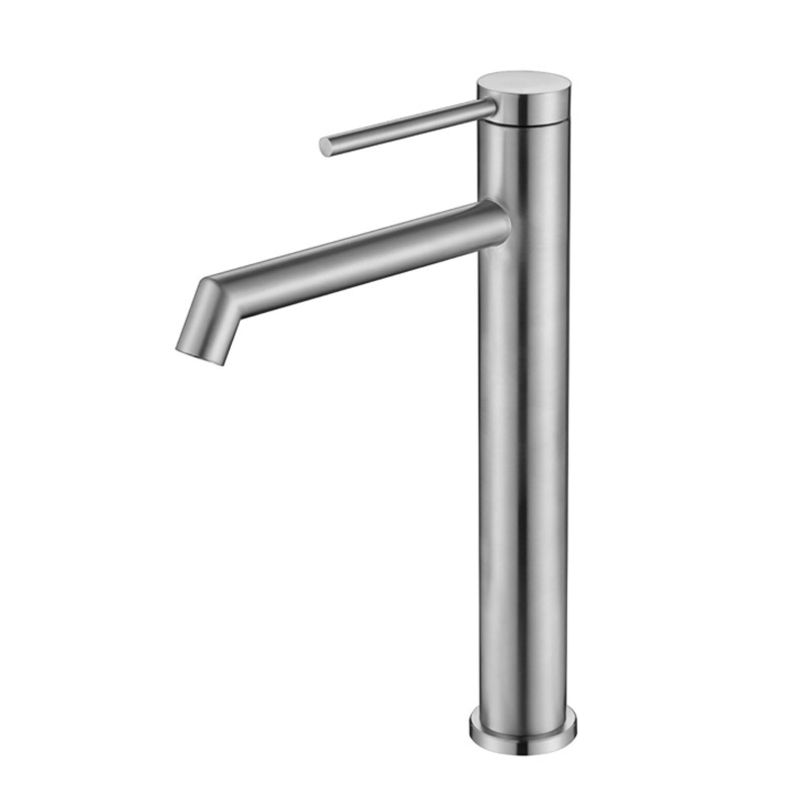 Hot and Cold Bathroom Washbasin Faucet, Brushed (High-End Model)