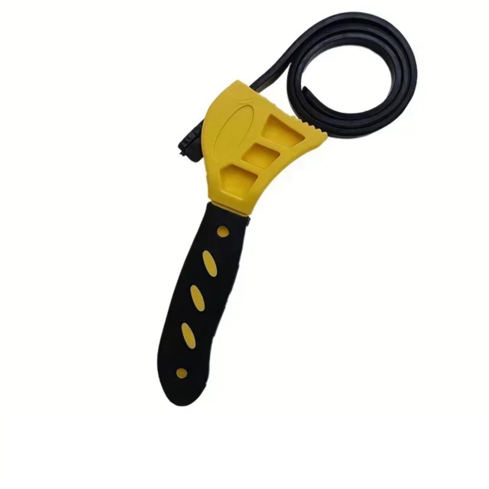 Lajhdcg Yellow 1Pc 6Inch Belt Wrench Oil Filter Puller Strap Adjustable Disassembly Tool Spanner Chain Wrench Strap Opener(Yellow)