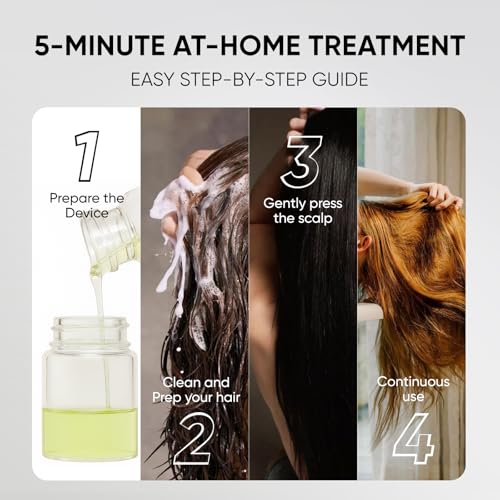 Hair Regrowth System, Natural Formula for Thicker, Fuller Hair | Stimulates Hair Follicles, Reduces Thinning -with Ginseng Root, Eclipta  Prostrata  Extract & Peppermint Oil