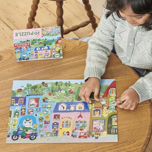 eeBoo 20 Piece Giant Floor Puzzle - Yumi's Village Children's Puzzle Community Themed, Large Pieces for Small Hands to Develop Motor Skills by eeBoo - Image 4