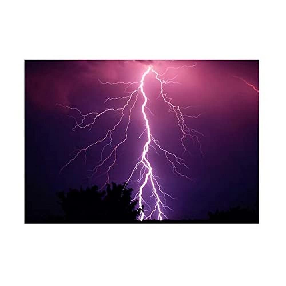 Wee Blue Coo Photo Lightning Weather Sky Dramatic Wall Art Print