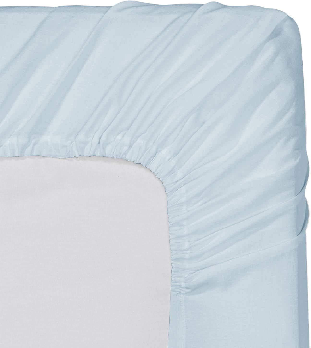 1000 Thread Count Sheet Set King Size Sky Blue 100% Egyptian Cotton 4 Piece Sheets & Pillowcase Set 17 Inch Extra Deep Pocket Fitted Sheet Flat Bedsheet 2 Pillow Cases Solid Hotel Luxury Sheets : Home & Kitchen