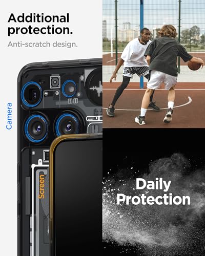 Image of Spigen Ultra Hybrid | Nothing Phone (3) Case [Air Cushion Protection] [Semi Transparent] Nothing Phone 3 Back Cover | TPU+PC - Zero One Black