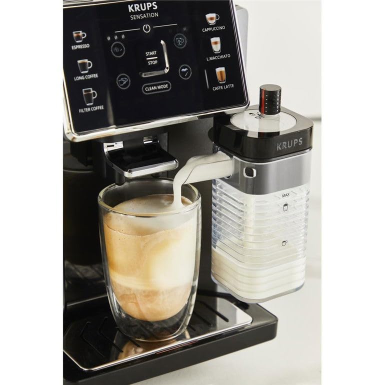 KRUPS Sensation Milk M90, Tam Otomatik Kahve Makinesi, 6 Kahve ve