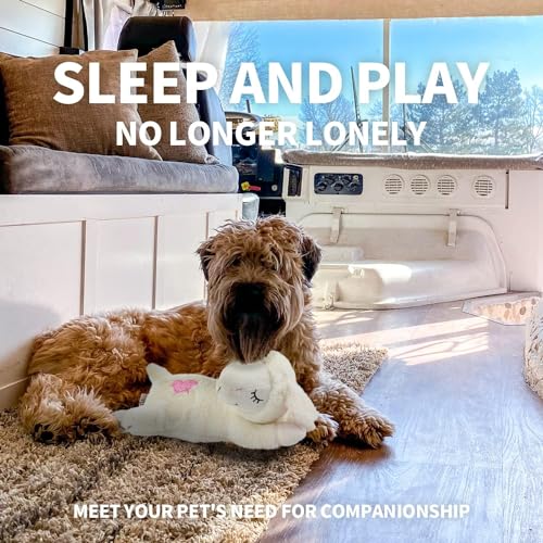 ALL for PAWS Little Buddy Heart Beat Sheep Puppy Toy With Heartbeat Dog Training Toy For Separation Anxiety Relief Behavioral Aid For Pets,With One Heartbeat + One WarmBag - Image 3