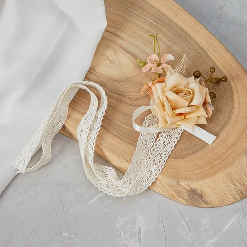 Morain bouquet mariée champagne aux finitions haute couture - 4