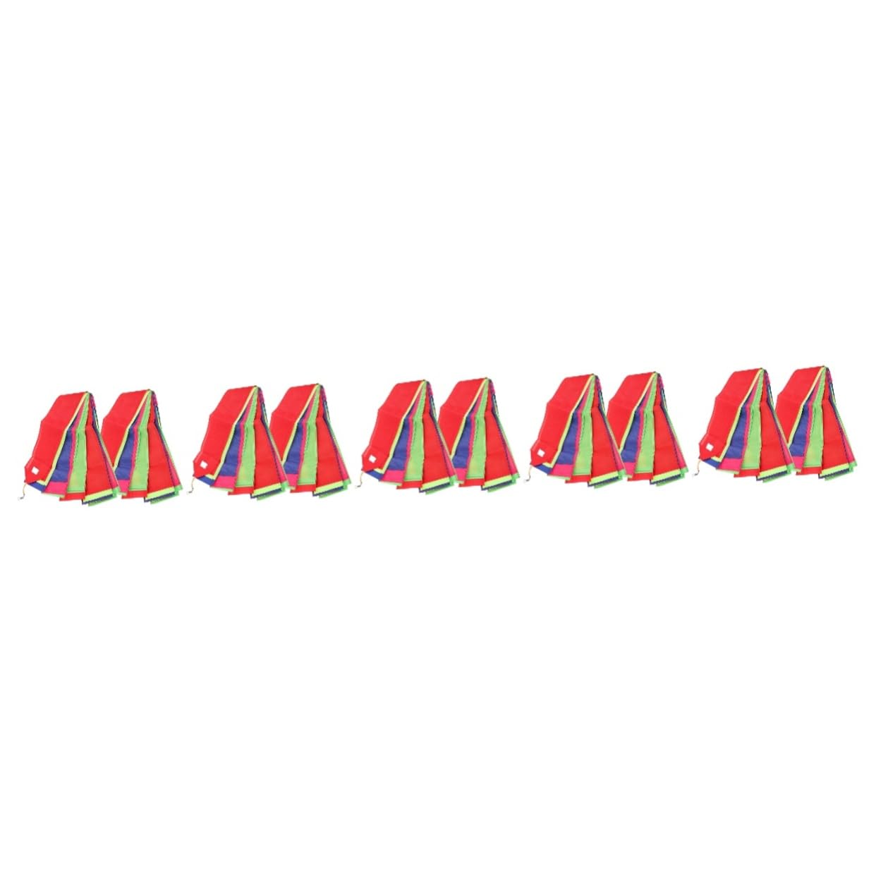 BESPORTBLE 5sets Colorful Kite Tail Streamer Long Kite Accessory for Enhanced Stability and Aesthetic for Outdoor Activities and Fun Flying Experience 2pcs*5