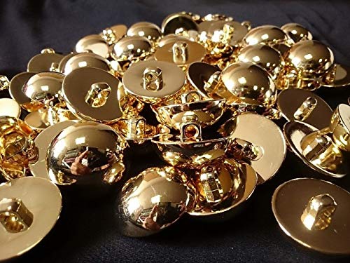 Bhavya Enterprises Light Gold Color Pearl Buttons, 10 mm Round Buttons, Wedding Buttons, Resin Button, Imitation Pearl, Dome, Craft Buttons, Pearlescent Button