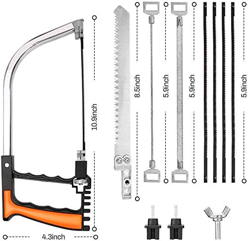 Set Seghetto Manuale 15-in-1 Con Lame Per Legno, Metallo, Vetro E Piastrelle - Ideale Per Fai Da Te - Foto 8